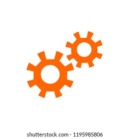 gear icon, vector illustration. Flat design style