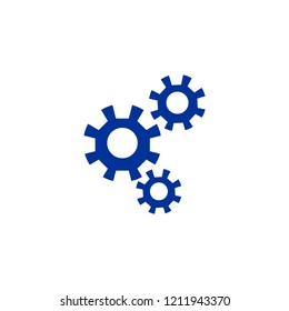 gear icon, vector illustration. Flat design style