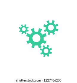 gear icon, vector illustration. Flat design style