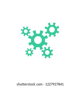 gear icon, vector illustration. Flat design style
