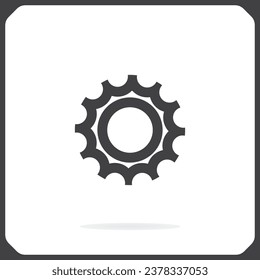 gear icon, vector illustration. Flat design style