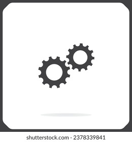 gear icon, vector illustration. Flat design style