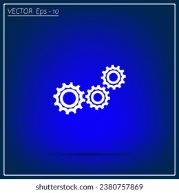 gear icon, vector illustration. Flat design style