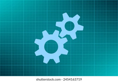 gear icon, vector illustration. Flat design style