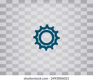 gear icon, vector illustration. Flat design style