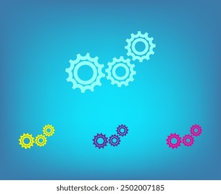 gear icon, vector illustration. Flat design style