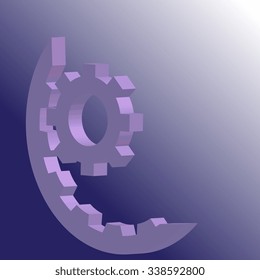 Gear icon, vector illustration. Flat design style