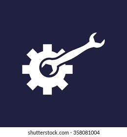 gear  icon, vector illustration. Flat design style