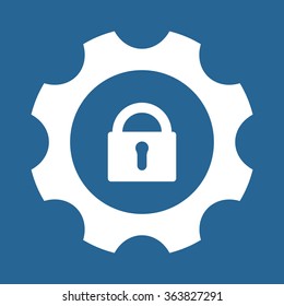 gear icon, vector illustration. Flat design style