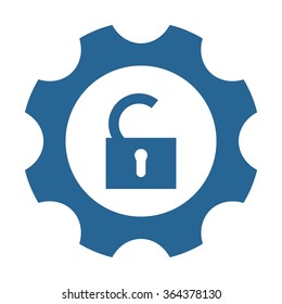 gear icon, vector illustration. Flat design style