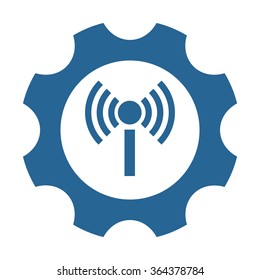 gear  icon, vector illustration. Flat design style