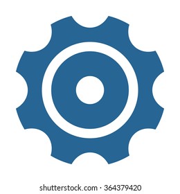 gear icon, vector illustration. Flat design style