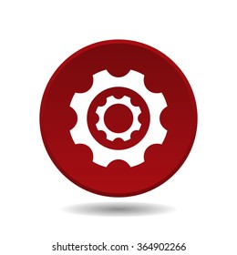 gear  icon, vector illustration. Flat design style