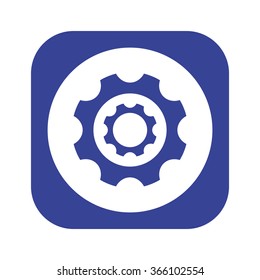 gear  icon, vector illustration. Flat design style
