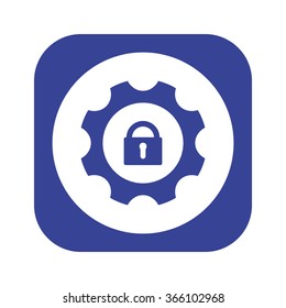 gear icon, vector illustration. Flat design style