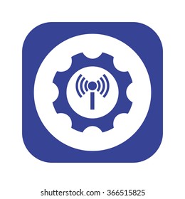 gear  icon, vector illustration. Flat design style