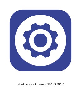 gear  icon, vector illustration. Flat design style
