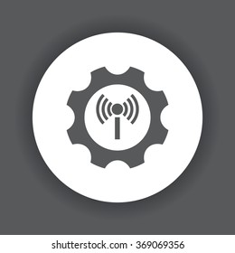 gear  icon, vector illustration. Flat design style