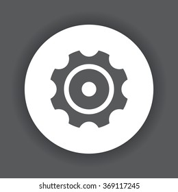 gear icon, vector illustration. Flat design style