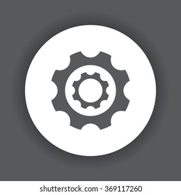 gear  icon, vector illustration. Flat design style