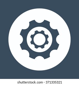 gear  icon, vector illustration. Flat design style