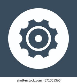 gear icon, vector illustration. Flat design style