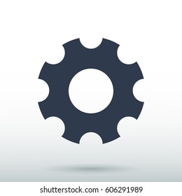 gear icon, vector illustration. Flat design eps 10