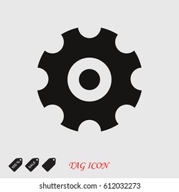 gear icon, vector illustration. Flat design eps 10