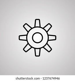 gear icon vector illustration Linear symbol