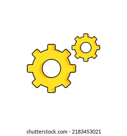 gear icon vector illustration logo template for many purpose. Isolated on white background. full color