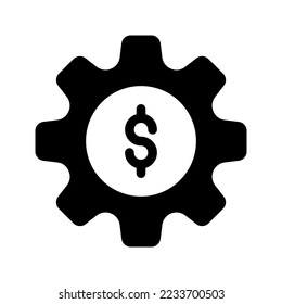 Icono del engranaje ilustración de la ilustración plantilla de logotipo aislado en fondo blanco