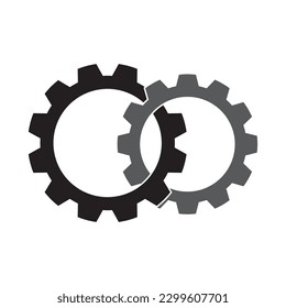 diseño del logotipo de la ilustración del vector de icono de engranaje