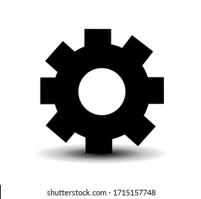 gear icon vector illustration on white