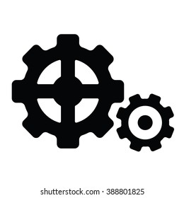 Gear icon Vector Illustration on the white background.