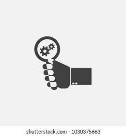 gear icon vector illustration. settings icon vector. search for gear
