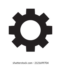 Signo de la ilustración del vector del icono de engranaje 