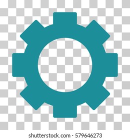 Gear icon. Vector illustration style is flat iconic symbol, soft blue color, transparent background. Designed for web and software interfaces.