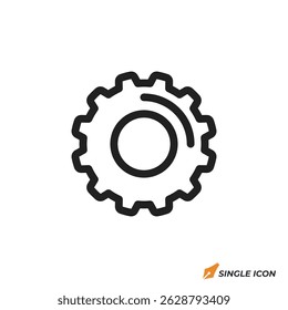 gear icon vector illustration. gear symbol isolated on white background