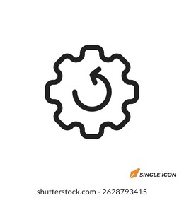 gear icon vector illustration. gear symbol isolated on white background