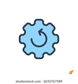 gear icon vector illustration. gear symbol isolated on white background