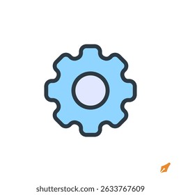 gear icon vector illustration. gear symbol isolated on white background