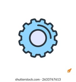 gear icon vector illustration. gear symbol isolated on white background