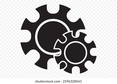 Gear icon vector illustration. Two and  Three gear on isolated background. Cogwheel sign concept. EPS 10