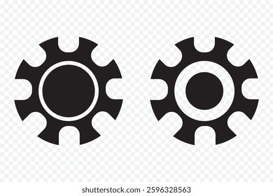 Gear icon vector illustration. Two and  Three gear on isolated background. Cogwheel sign concept. EPS 10