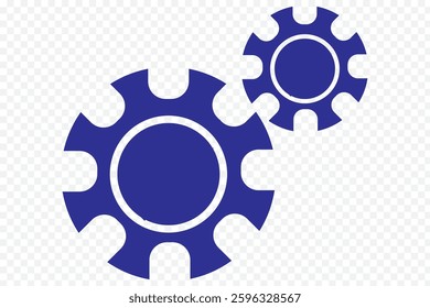 Gear icon vector illustration. Two and  Three gear on isolated background. Cogwheel sign concept. EPS 10