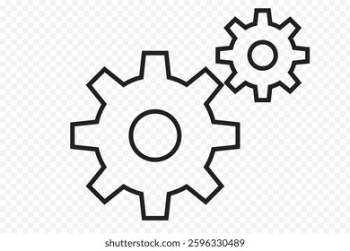 Gear icon vector illustration. Variety colorful Gear icon.  Two and Three gear on isolated background. Cogwheel sign and symbol concept. 