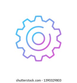 Gear icon. Vector icon isolated on white background