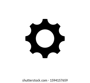 Gear icon vector isolated on white