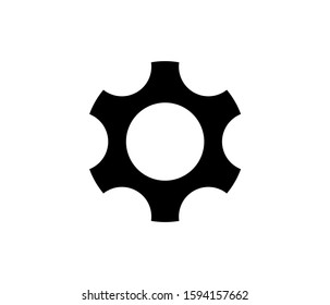 Gear icon vector isolated on white