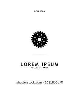 Gear icon vector isolated on white background.